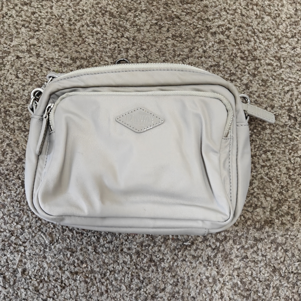 MZ Wallace Extra Small Gramercy Crossbody bag in Ash Gray